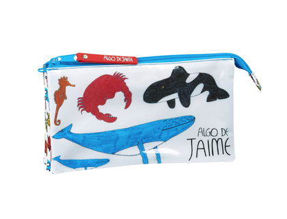 BOLSO ESCOLAR SAFTA PORTATODO ALGO DE JAIME OCEAN TRIPLE 220X30X120 MM