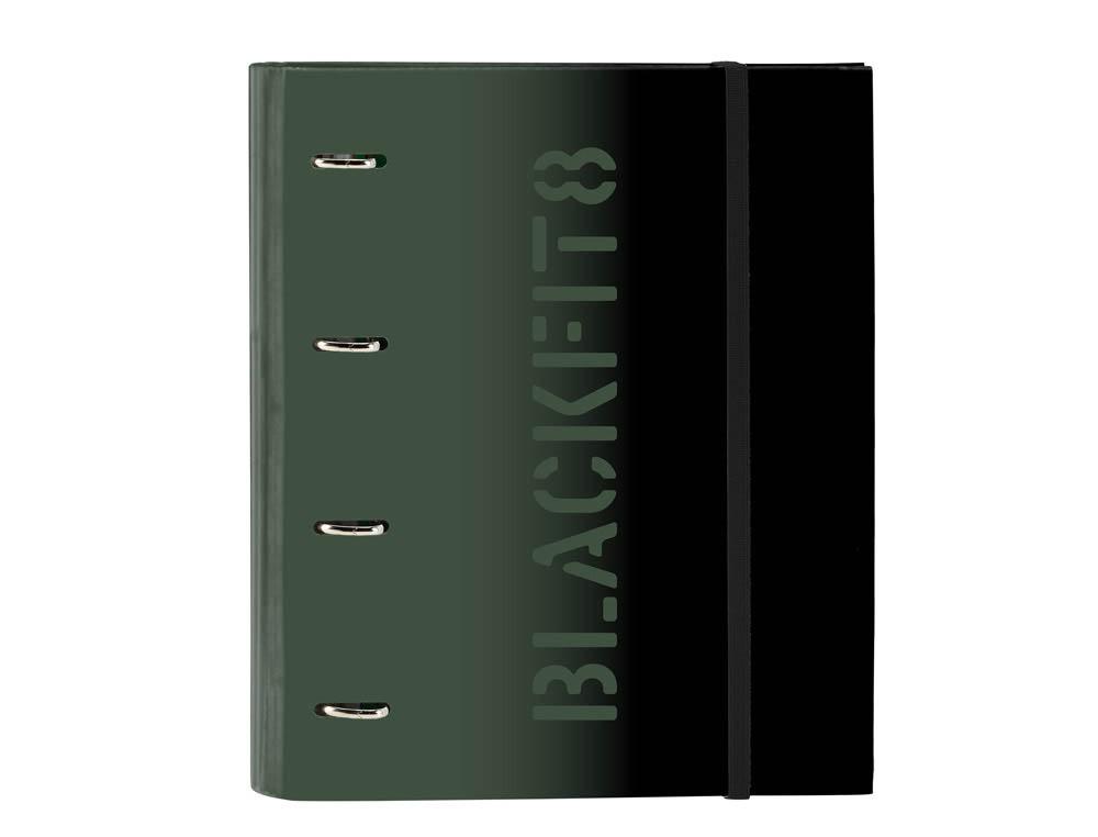 CARPETA 4 ANILLAS SAFTA A4 CON RECAMBIO 100 HOJAS BLACKFIT8 GRADIENTE 270X35X320 MM
