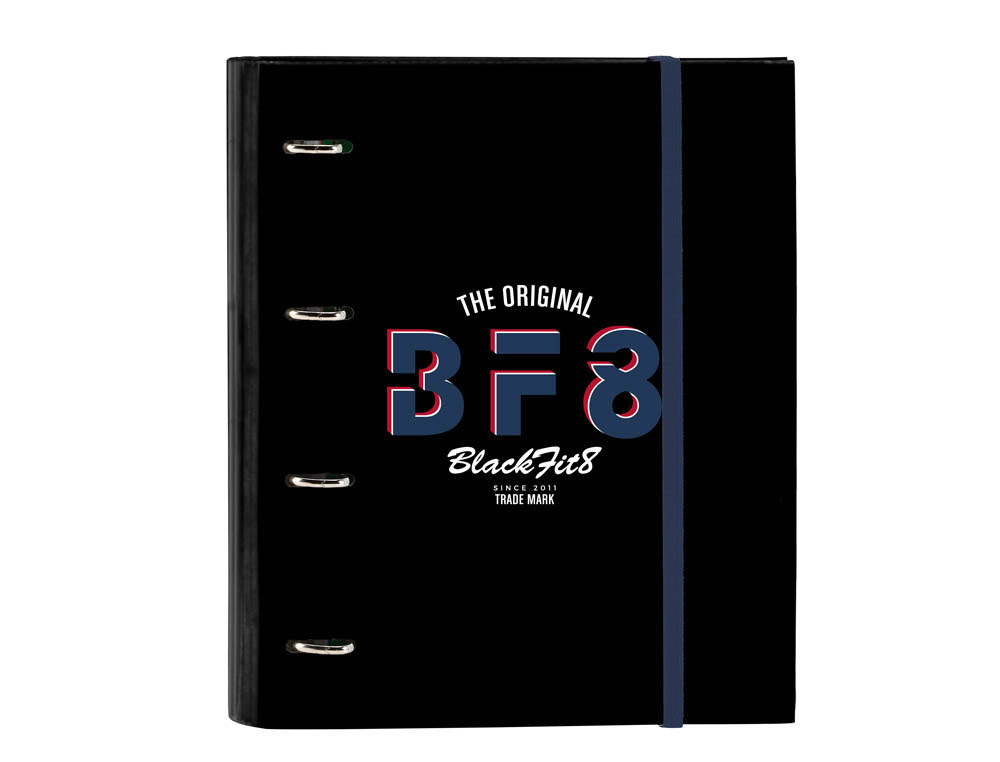 CARPETA 4 ANILLAS SAFTA A4 CON RECAMBIO 100 HOJAS BLACKFIT8 URBAN 270X35X320 MM