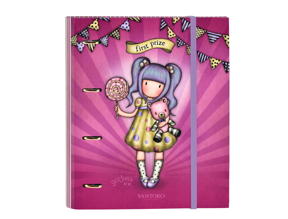 CARPETA 4 ANILLAS SAFTA A4 CON RECAMBIO 100 HOJAS GORJUSS FAIRGROUND 270X35X320 MM