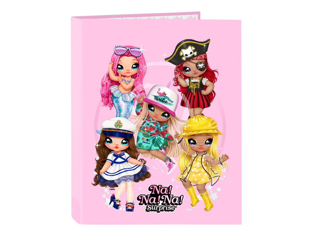 CARPETA CARTON FOLIO 4 ANILLAS MIXTAS SAFTA NA NA NA SURPRISE SPARKLES 265X40X330 MM