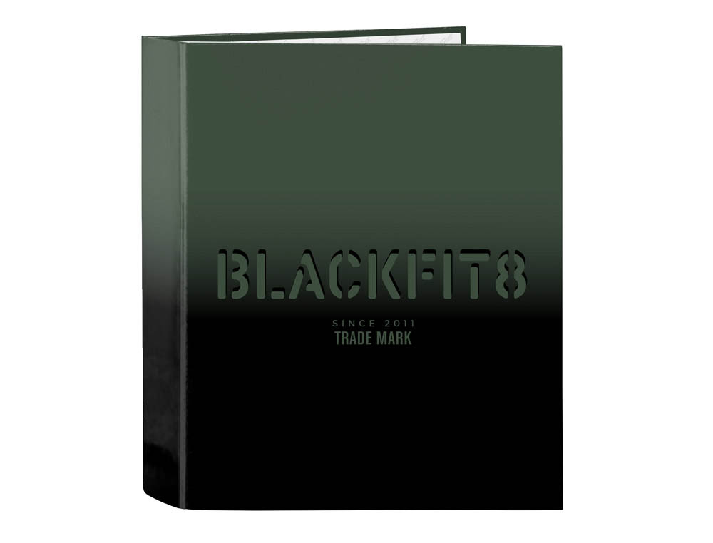 CARPETA CARTON FOLIO 4 ANILLAS SAFTA LOMO ANCHO BLACKFIT8 GRADIENTE 270X60X330 MM