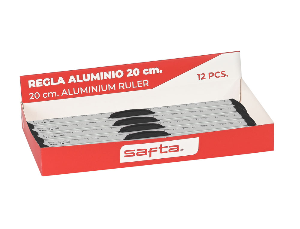 REGLA ALUMINIO SAFTA 20 CM