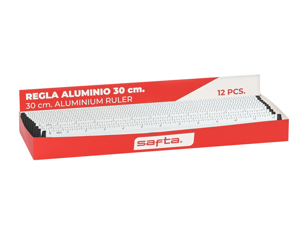 REGLA ALUMINIO SAFTA 30 CM