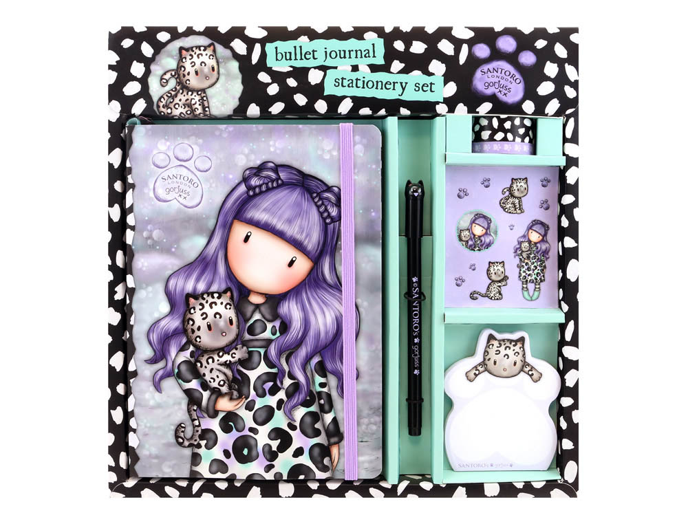 SET DE PAPELERIA SAFTA SANTORO S GORJUSS WILD 146X15X205 MM