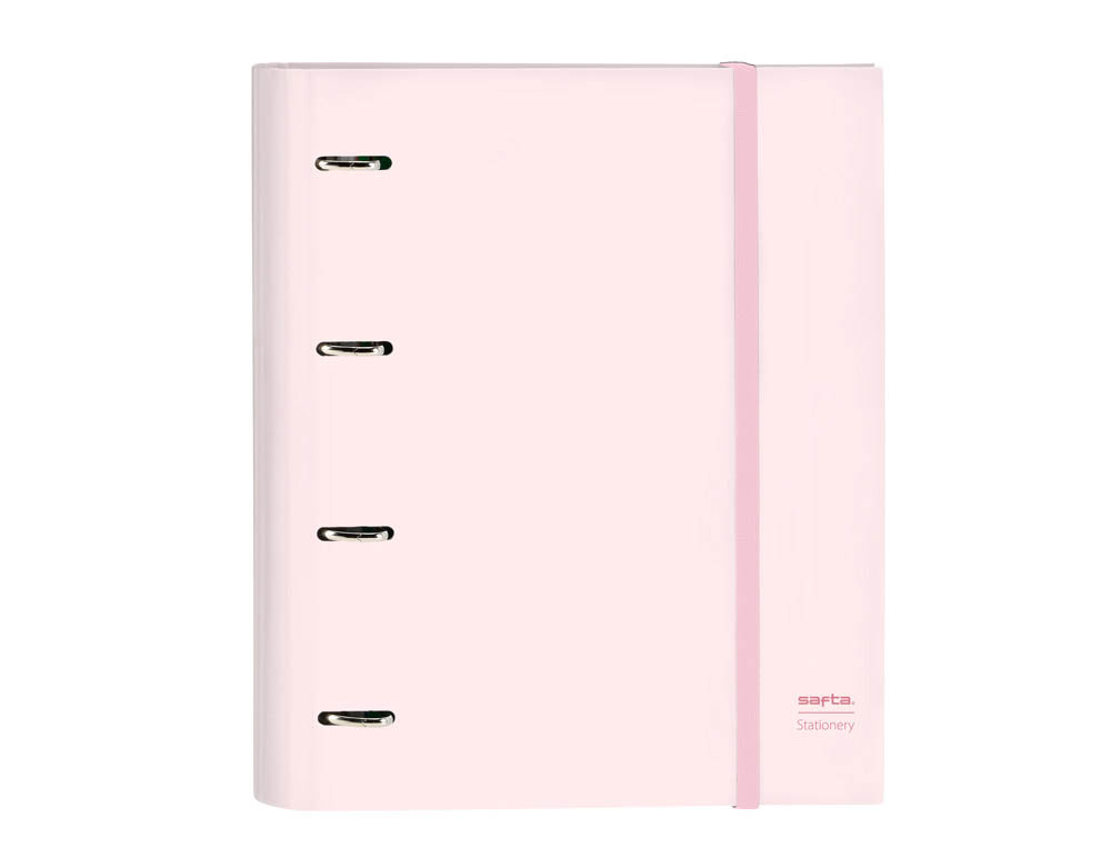 CARPETA 4 ANILLAS 35 MM SAFTA DIN A4 GOMAS Y 5 SEPARADORES TAPA FORRADA RECAMBIO 100 H 60 GR CUADRO 5 MM STATIONERY