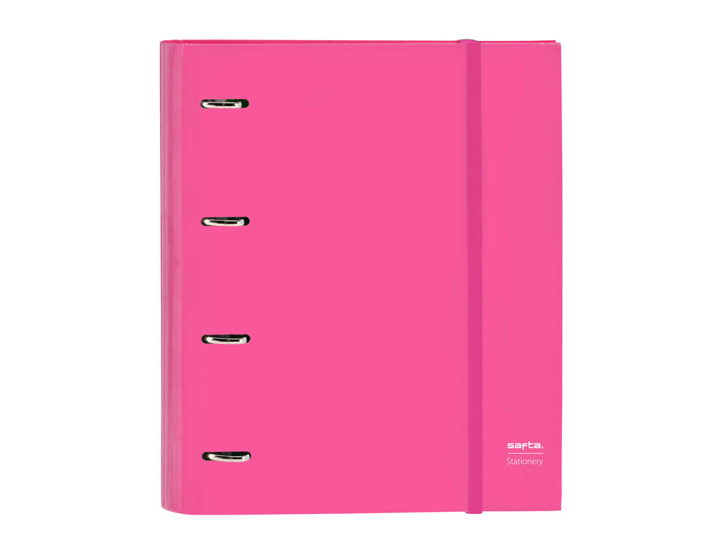 CARPETA 4 ANILLAS 35 MM SAFTA DIN A4 GOMAS Y 5 SEPARADORES TAPA FORRADA RECAMBIO 100 H 60 GR CUADRO 5 MM STATIONERY