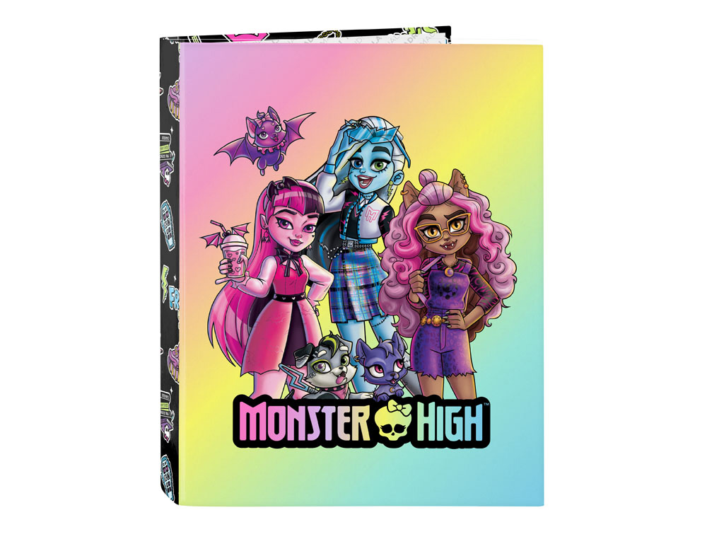 CARPETA 4 ANILLAS MIXTAS SAFTA FOLIO MONSTER HIGH CREEP