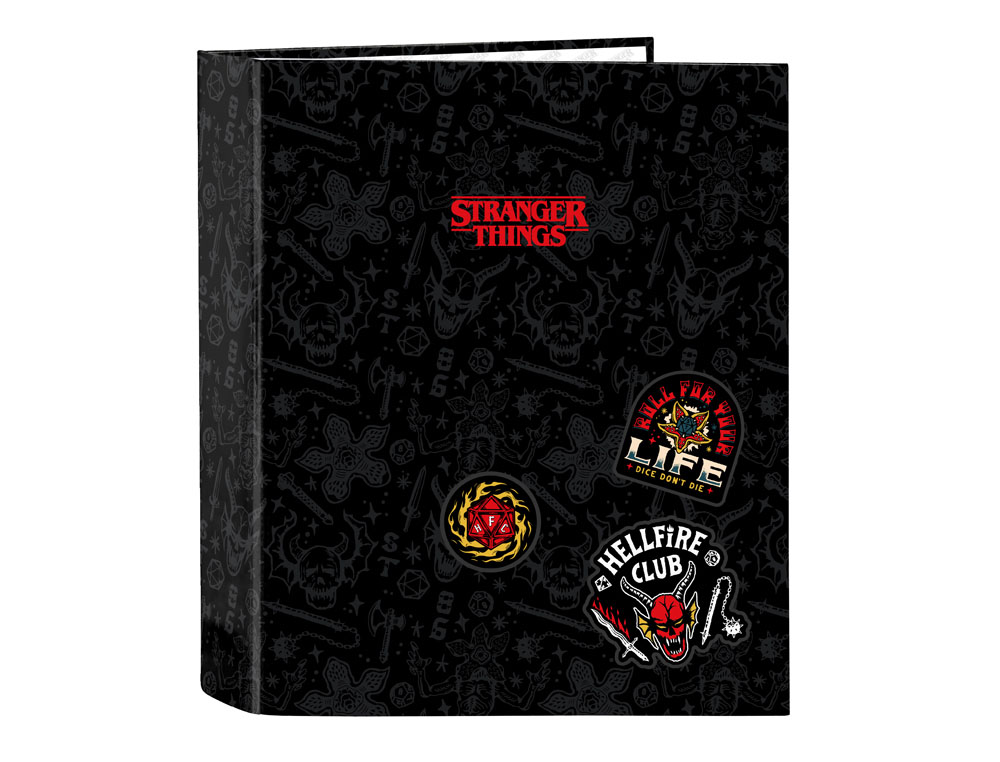 CARPETA 4 ANILLAS LOMO ANCHO SAFTA FOLIO STRANGER THINGS