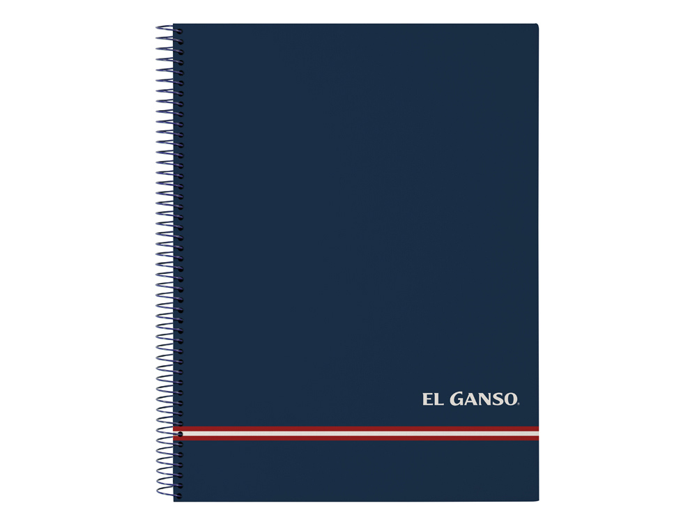 CUADERNO ESPIRAL SAFTA MICROPERFORADO DIN A4 TAPA FORRADA 120 HOJAS CUADRO 5 MM 60 GR EL GANSO CLASSIC