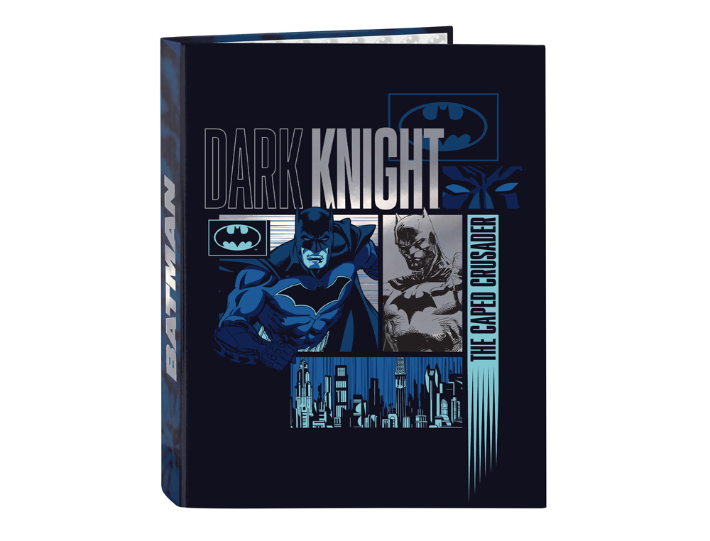 CARPETA SAFTA CARTON FOLIO 4 ANILLAS MIXTAS BATMAN LEGENDARY 40X265X330 MM
