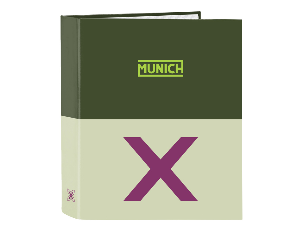 CARPETA SAFTA CARTON FOLIO 4 ANILLAS LOMO ANCHO MUNICH BRIGHT KHAKI 60X270X300 MM