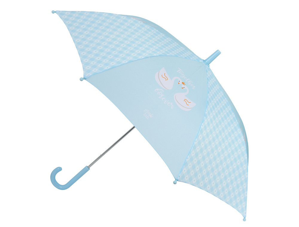 PARAGUAS SAFTA MANUAL 48 CM GLOWLAB CISNES