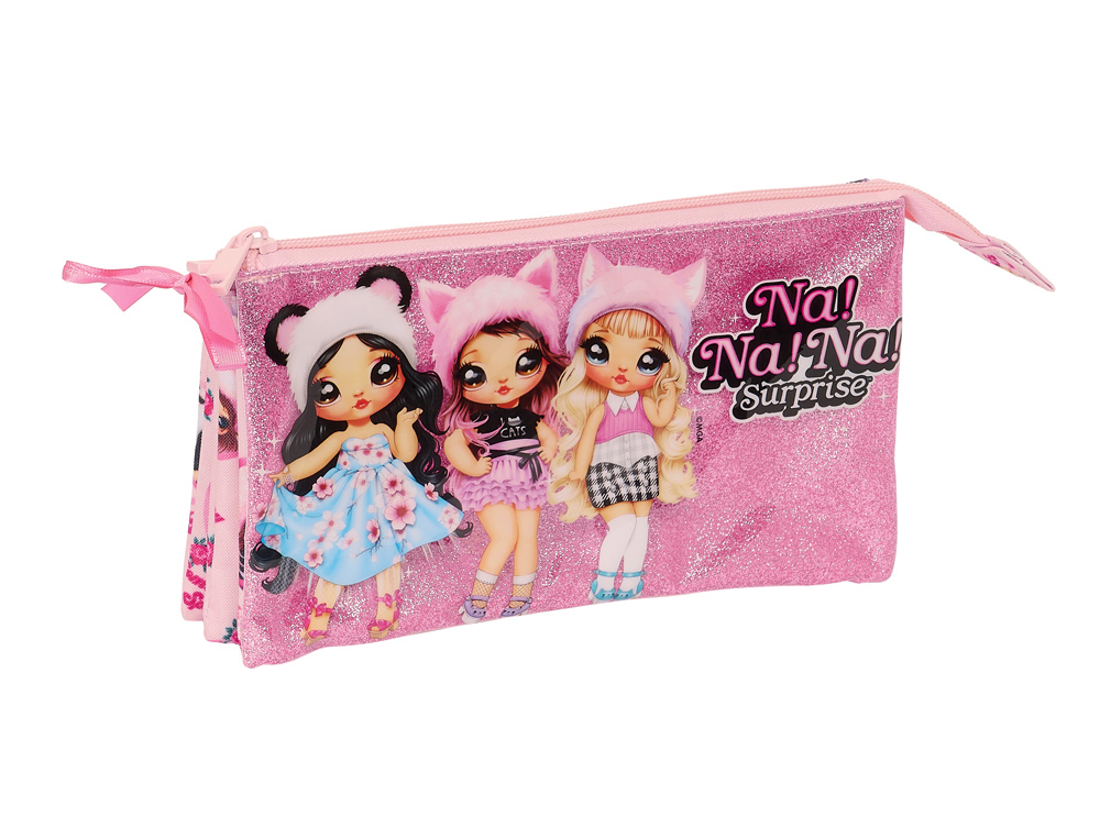 BOLSO ESCOLAR PORTATODO SAFTA TRIPLE NA NA NA SURPRISE FABULOUS 30X220X120 MM
