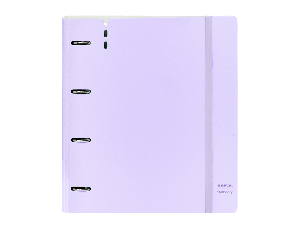 CARPETA CON RECAMBIO SAFTA DIN A4 CUADRO 5 MM POLIPROPILENO FOAM 4 ANILLAS 35MM LILA