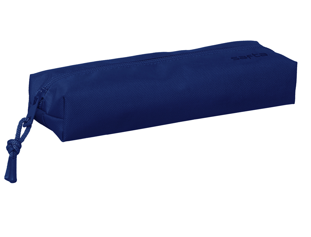 BOLSO ESCOLAR PORTATODO SAFTA RECTANGULAR CON GOMA ELASTICA 22 CM AZUL OSCURO