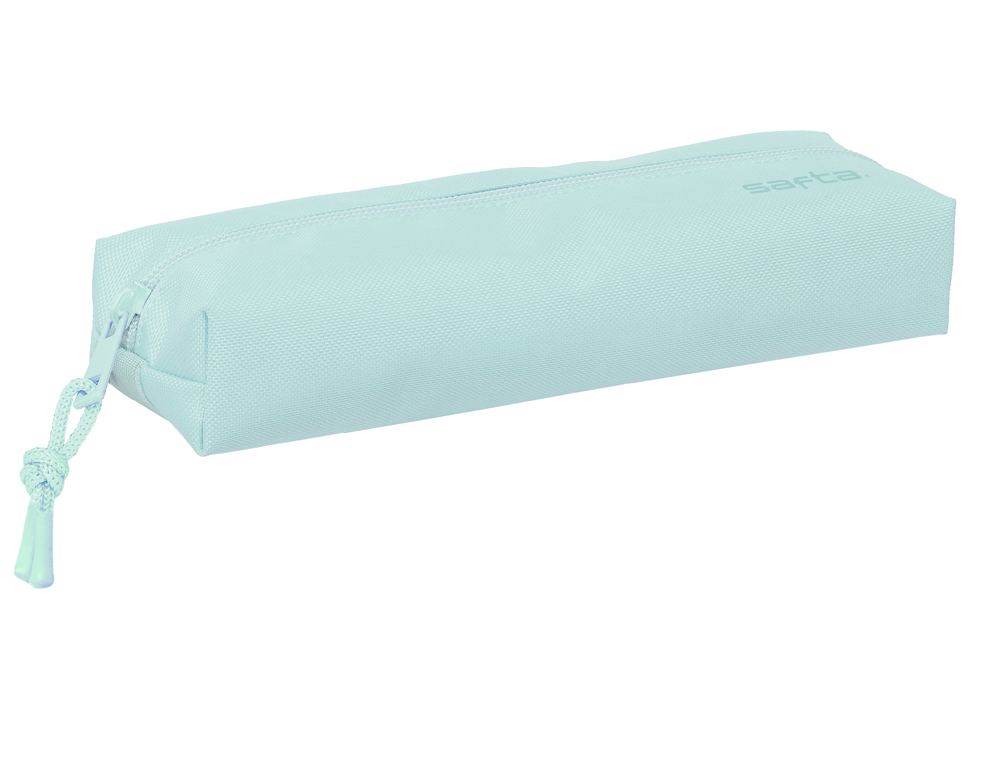 BOLSO ESCOLAR PORTATODO SAFTA RECTANGULAR CON GOMA ELASTICA 22 CM AZUL CLARO