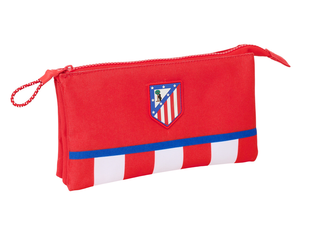 BOLSO ESCOLAR PORTATODO SAFTA TRIPLE ATLETICO DE MADRID 120X220X30 MM