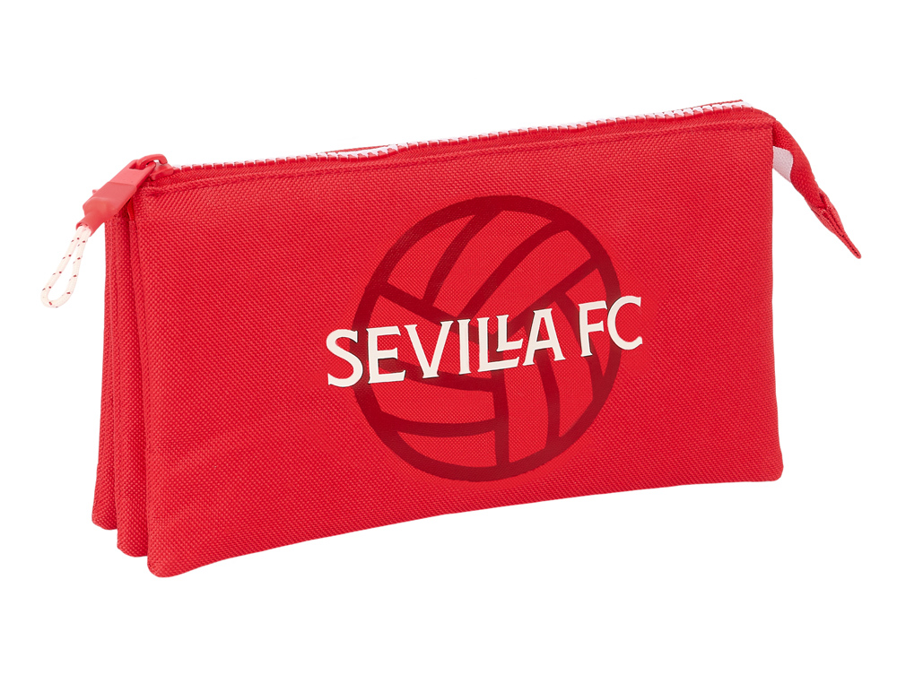 BOLSO ESCOLAR PORTATODO SAFTA TRIPLE SEVILLA F.C. CORPORATIVA 120X220X30 MM