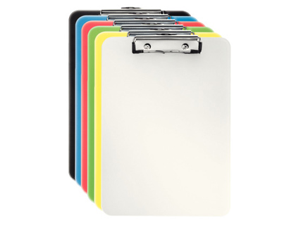 PORTANOTAS ESSELTE VIVIDA DIN A4 PLASTICO TRANSLUCIDO CON PINZA COLORES SURTIDOS