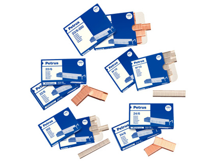 GRAPAS PETRUS N 25/10 GALVANIZADA CAJA DE 1000 UNIDADES