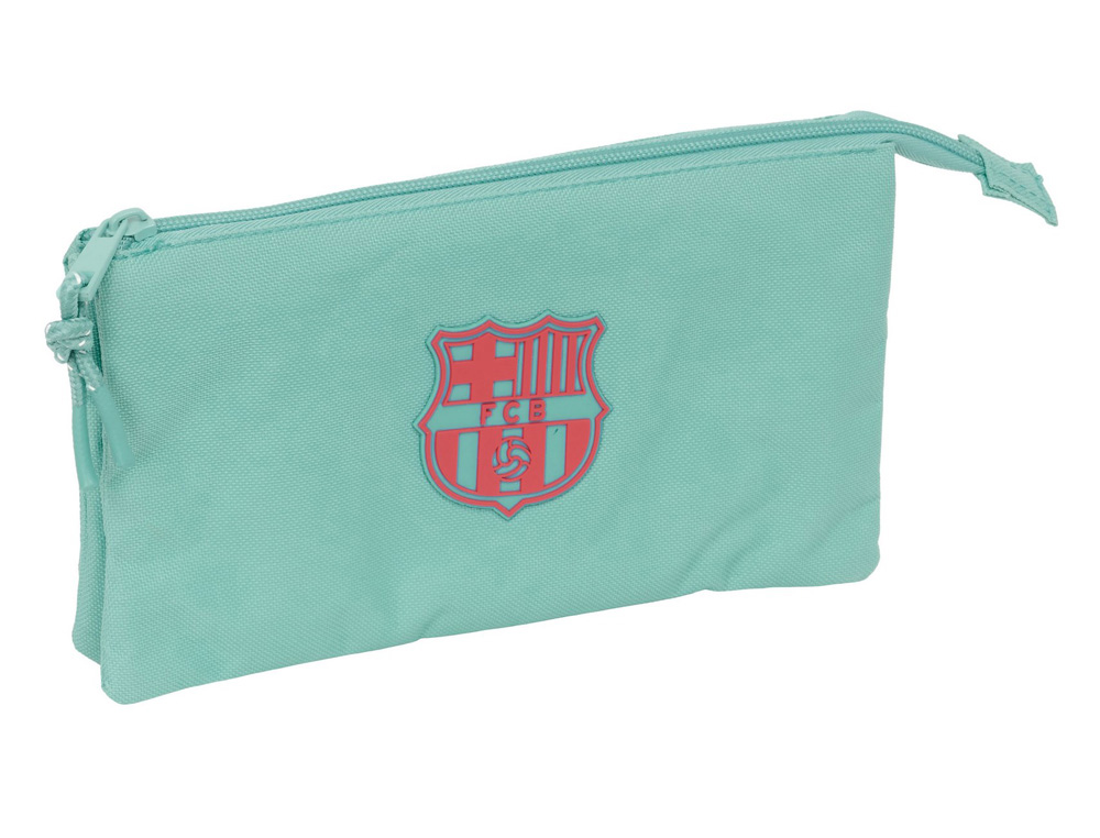 BOLSO ESCOLAR PORTATODO SAFTA TRIPLE F.C. BARCELONA GIRL 30X220X120 MM