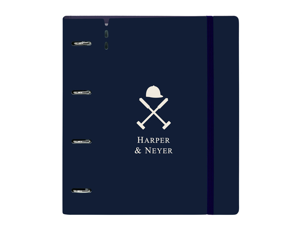 CARPETA CON RECAMBIO SAFTA DIN A4 CUADRO 5 MM POLIPROPILENO FOAM 4 ANILLAS 35MM HARPER & NEYER