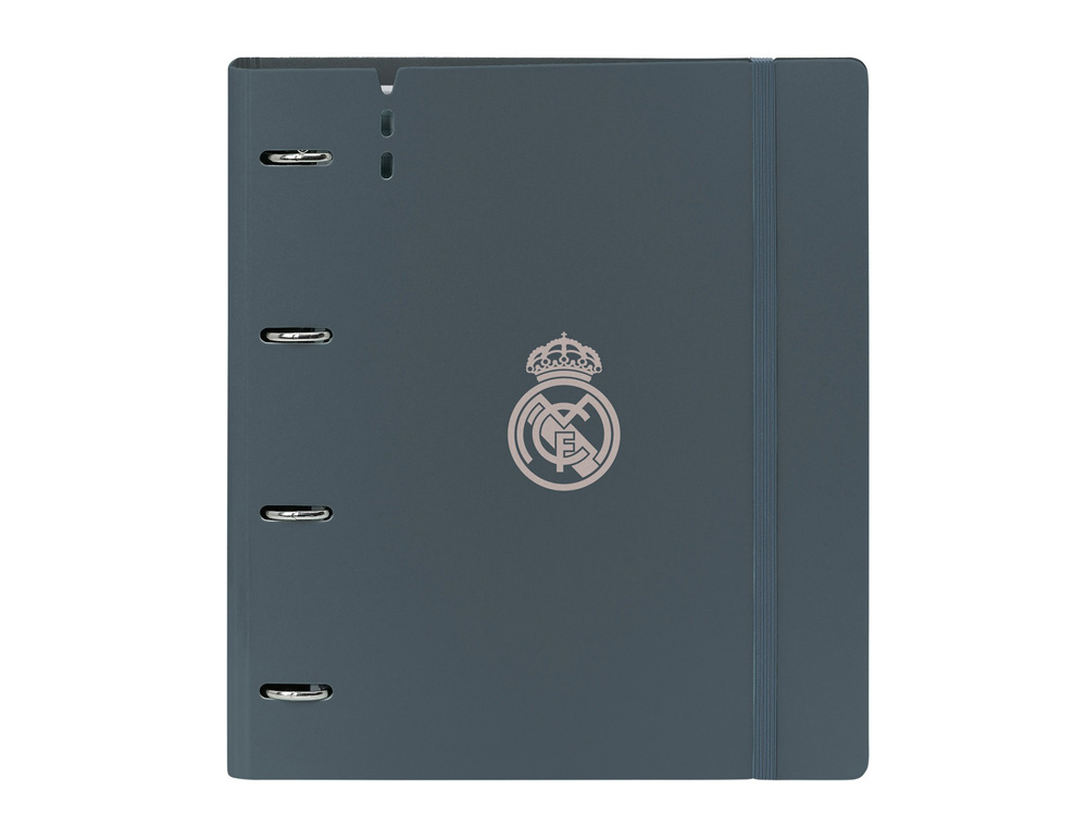 CARPETA CON RECAMBIO SAFTA DIN A4 CUADRO 5 MM POLIPROPILENO FOAM 4 ANILLAS 35MM REAL MADRID 3