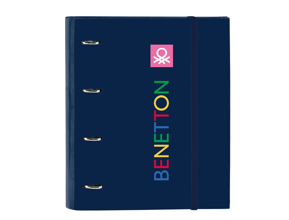 CARPETA CON RECAMBIO SAFTA DIN A4 CUADRO 5 MM CON GOMA Y 5 SEPARADORES BENETTON DAMERO