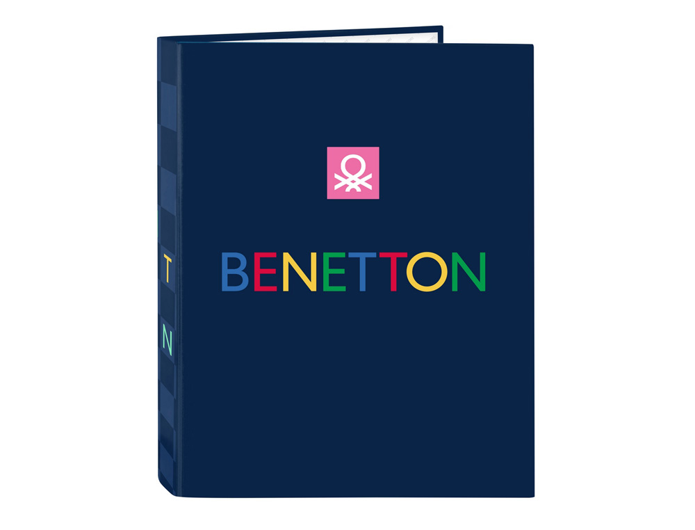 CARPETA CARTON FOLIO 4 ANILLAS MIXTAS SAFTA BENETTON DAMERO