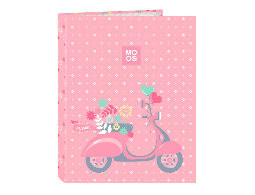 CARPETA CARTON FOLIO 4 ANILLAS MIXTAS SAFTA MOOS PASSION