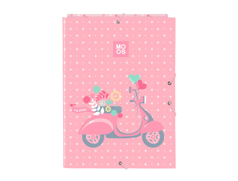 CARPETA CARTON FOLIO GOMAS SOLAPAS SAFTA MOOS PASSION