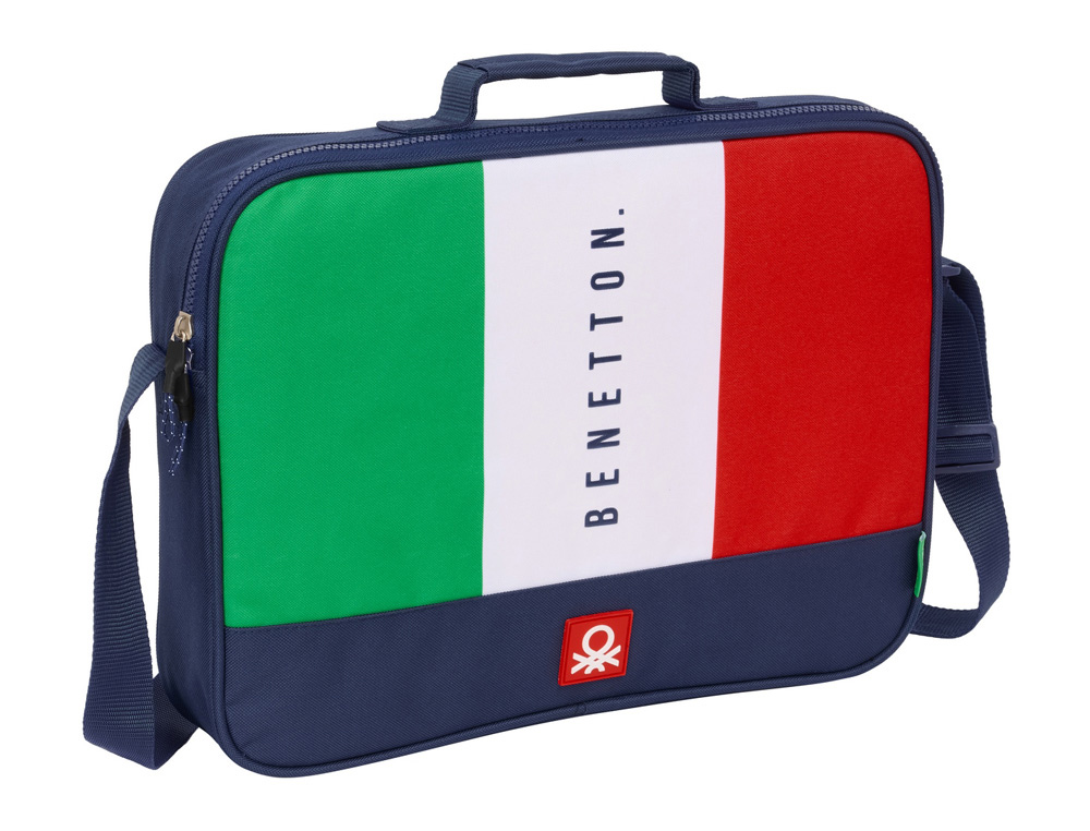 CARTERA ESCOLAR SAFTA EXTRAESCOLARES BENETTON FLAG 280X380X60 MM