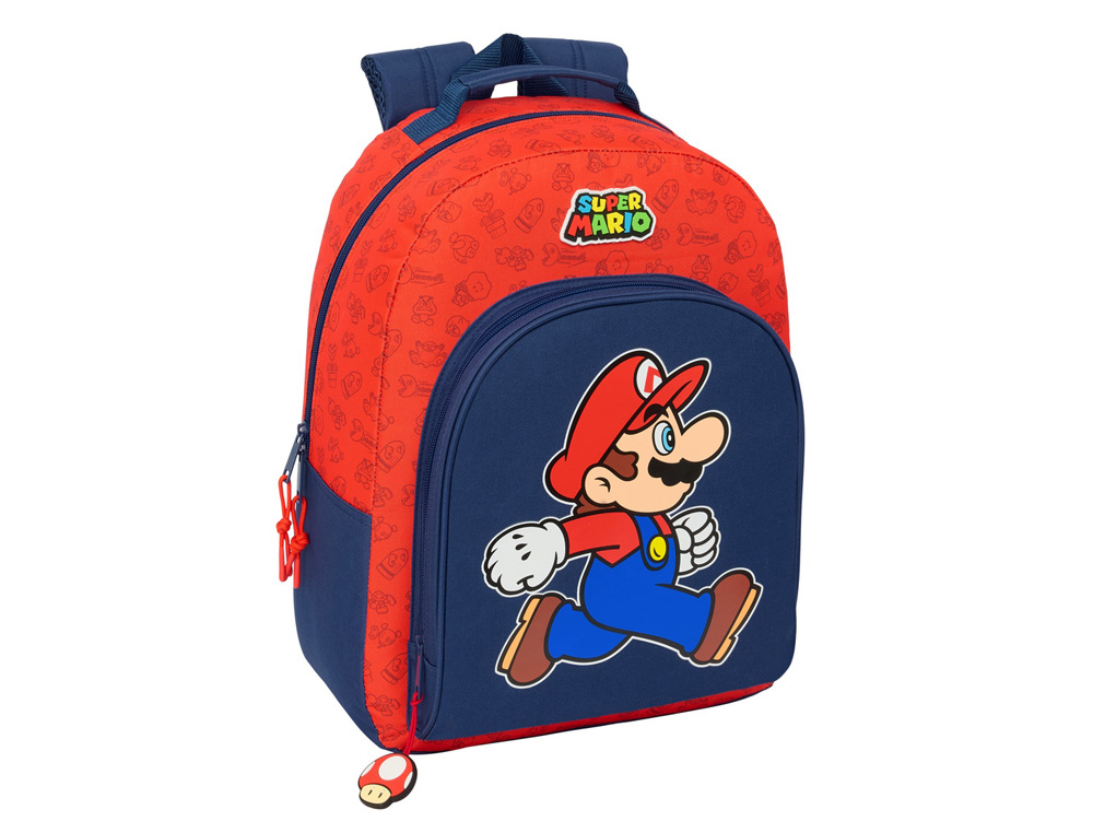 MOCHILA SAFTA ADAPTABLE A CARRO SUPER MARIO TRICK 420X320X150 MM