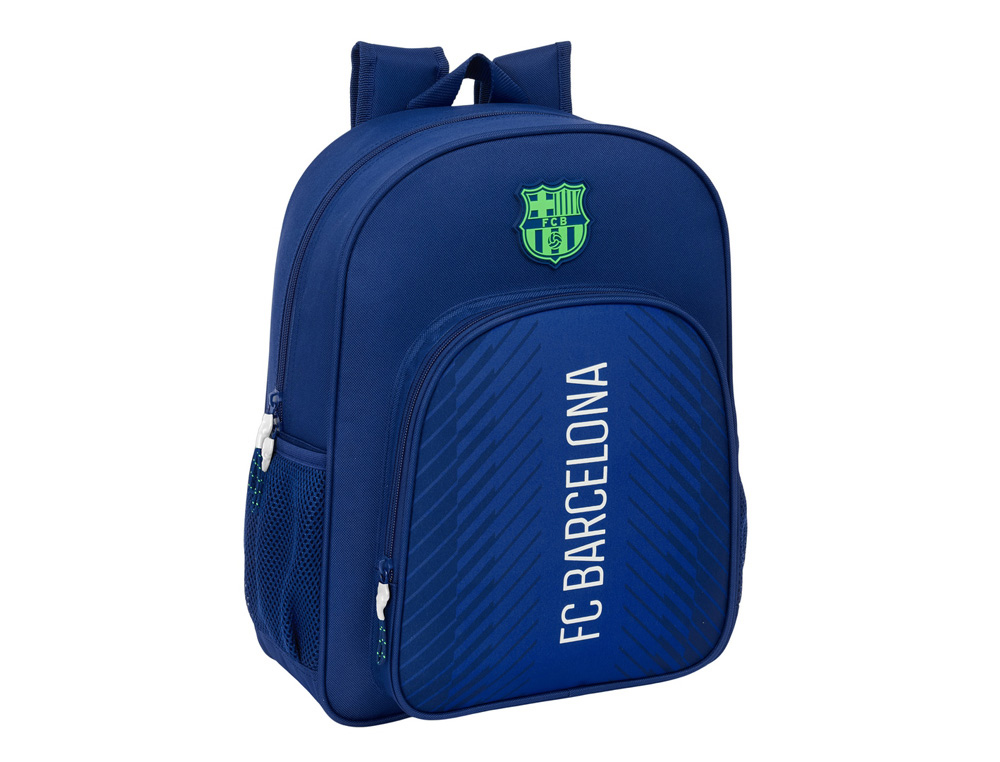 MOCHILA SAFTA JUNIOR ADAPTABLE A CARRO F.C. BARCELONA NAVY BLUE 380X320X120 MM