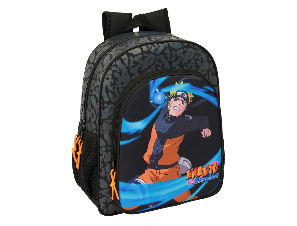 MOCHILA SAFTA JUNIOR ADAPTABLE A CARRO NARUTO CHAKRA 380X320X120 MM