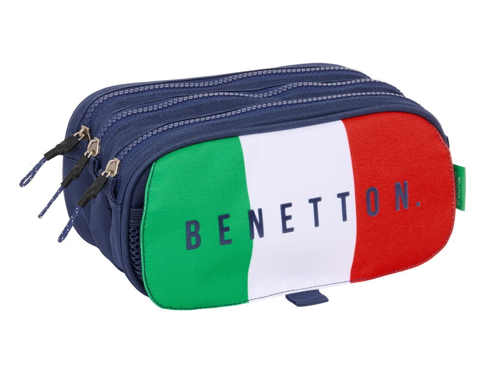 BOLSO ESCOLAR PORTATODO SAFTA TRIPLE BIG BENETTON FLAG 100X215X80 MM