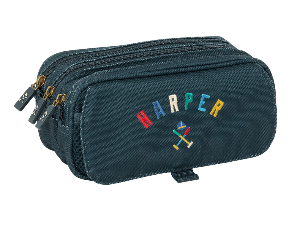BOLSO ESCOLAR PORTATODO SAFTA TRIPLE BIG HARPER & NEYER 100X215X80 MM