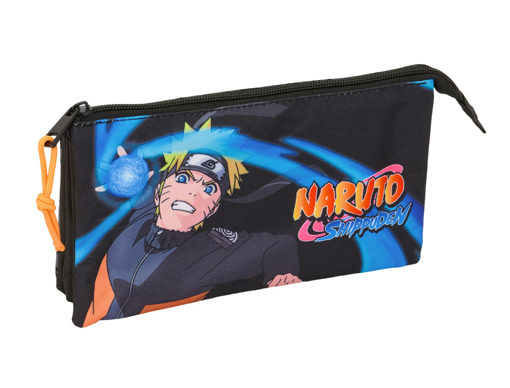BOLSO ESCOLAR PORTATODO SAFTA TRIPLE NARUTO CHAKRA