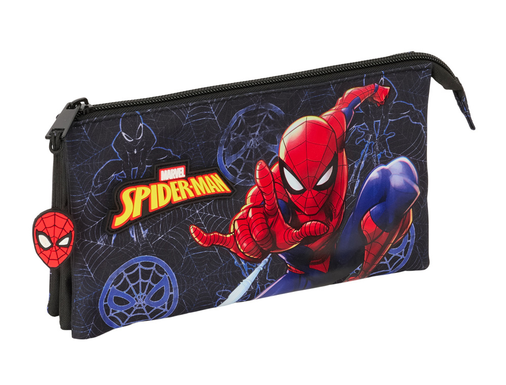 BOLSO ESCOLAR PORTATODO SAFTA TRIPLE SPIDER-MAN ATTACK 120X220X30 MM