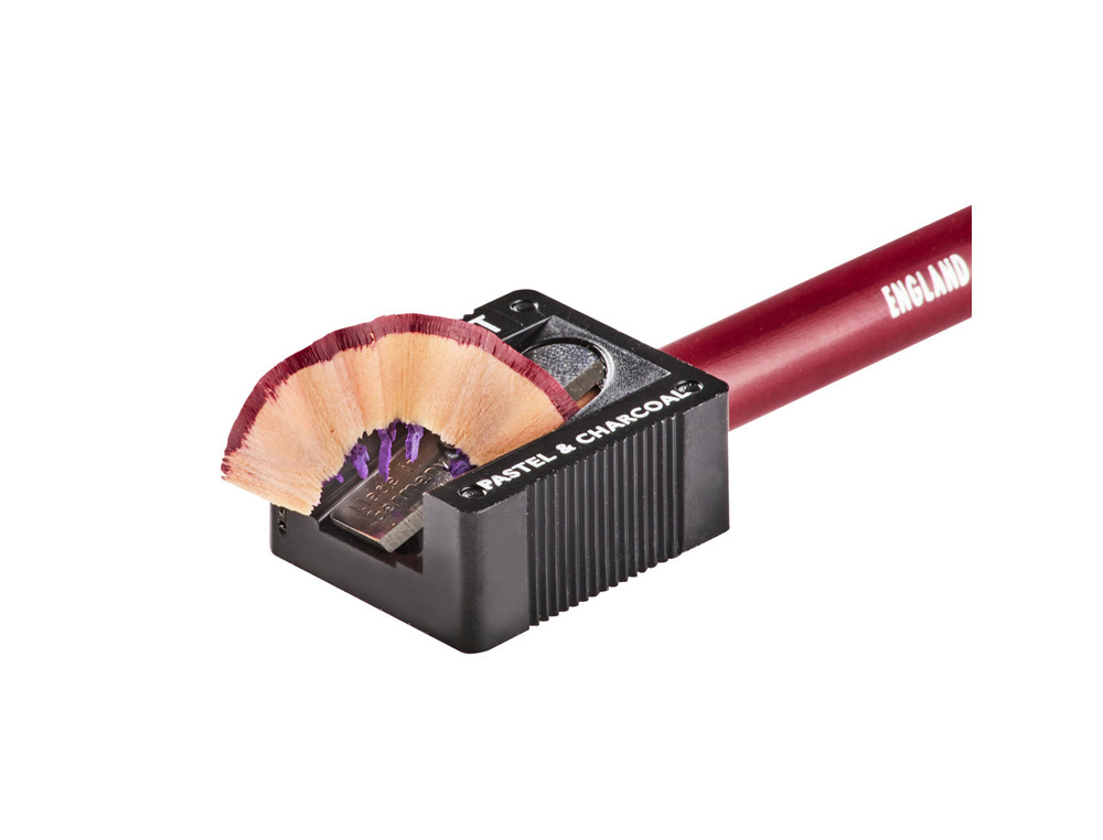 SACAPUNTAS DERWENT PLASTICO 1 USO PARA LAPICES PASTEL Y CHARCOAL