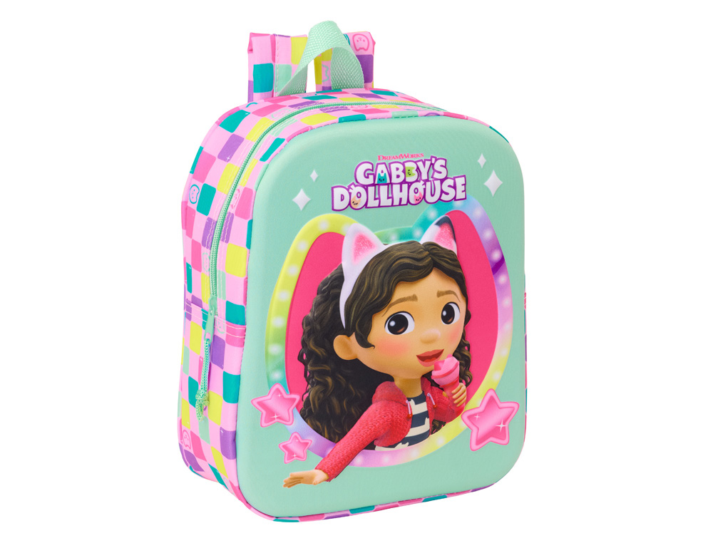 MOCHILA SAFTA GUARDERIA 3D GABBY'S DOLLHOUSE 270X220X100 MM
