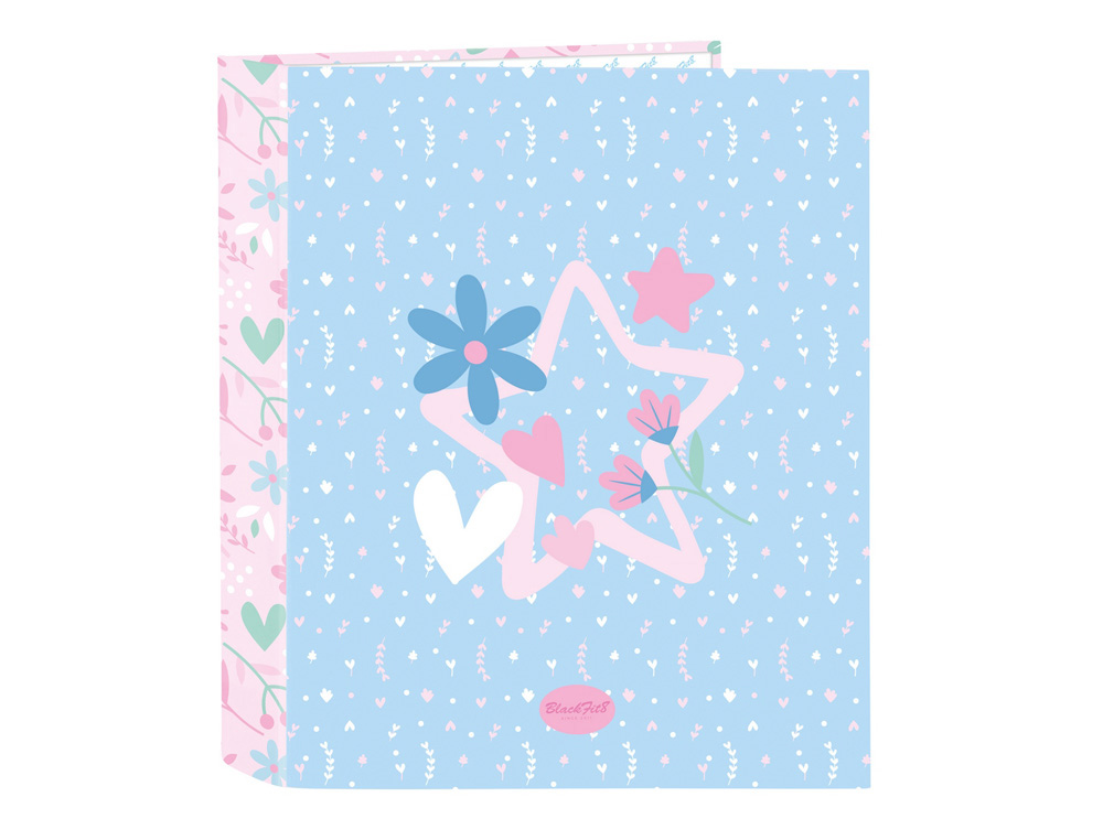 CARPETA SAFTA 4 ANILLAS FOLIO CARTON LOMO ANCHO BLACKFIT8 SMILE