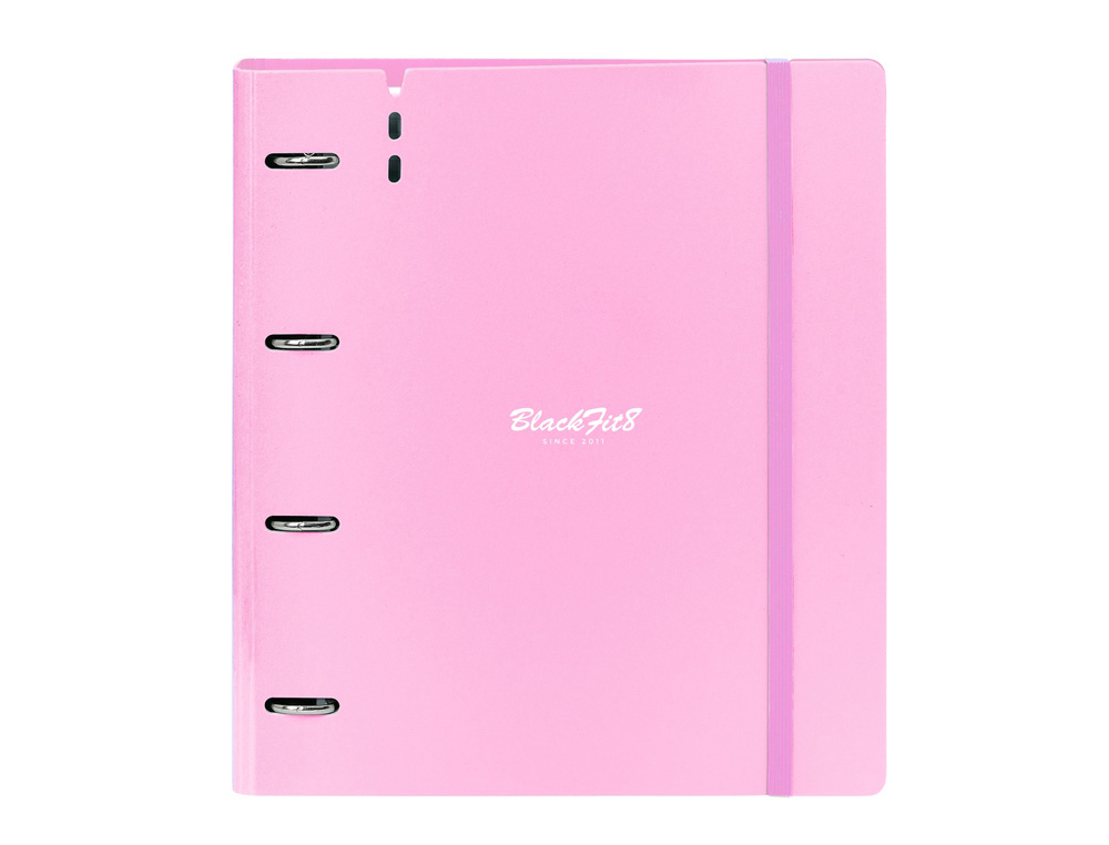 CARPETA SAFTA 4 ANILLAS DE 35MM A4 CUADRO 5MM POLIPROPILENO FOAM BLACKFIT8 SMILE