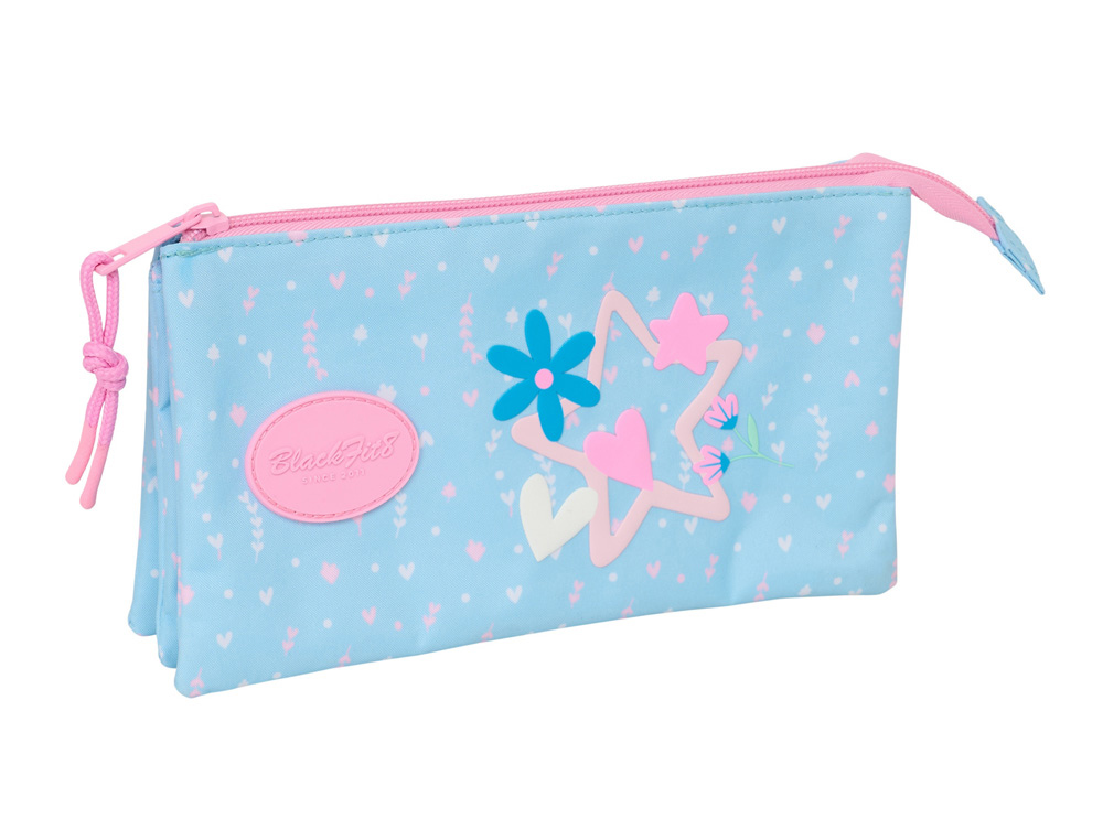 BOLSO ESCOLAR PORTATODO SAFTA TRIPLE BLACKFIT8 SMILE 120X220X30 MM