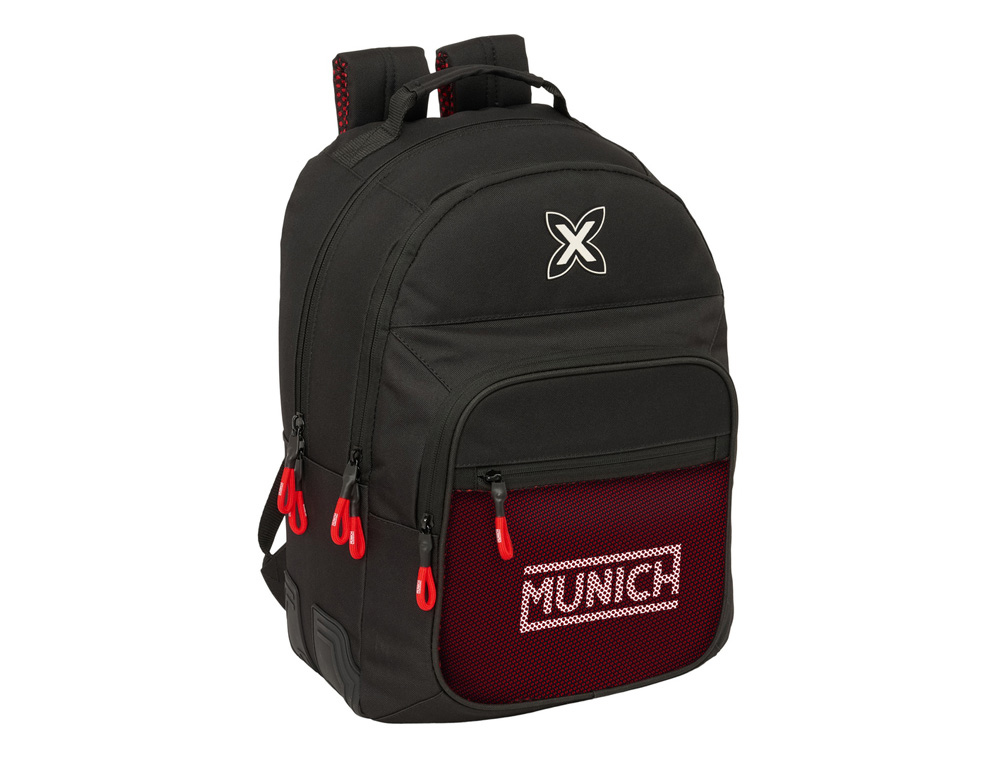 MOCHILA SAFTA DOBLE CON CANTONERAS ADAPTABLE A CARRO MUNICH VULCAN 420X320X150 MM