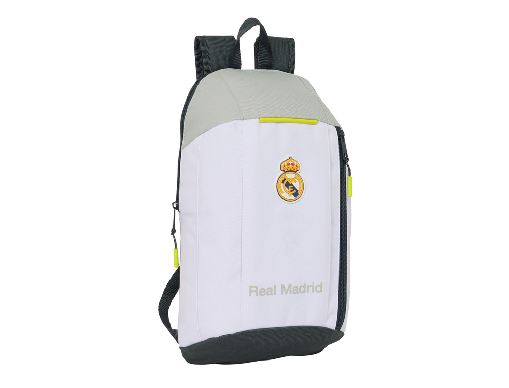 MINI MOCHILA SAFTA CON CREMALLERA VERTICAL REAL MADRID 1 EQUIPACION 25/26 390X220X100 MM