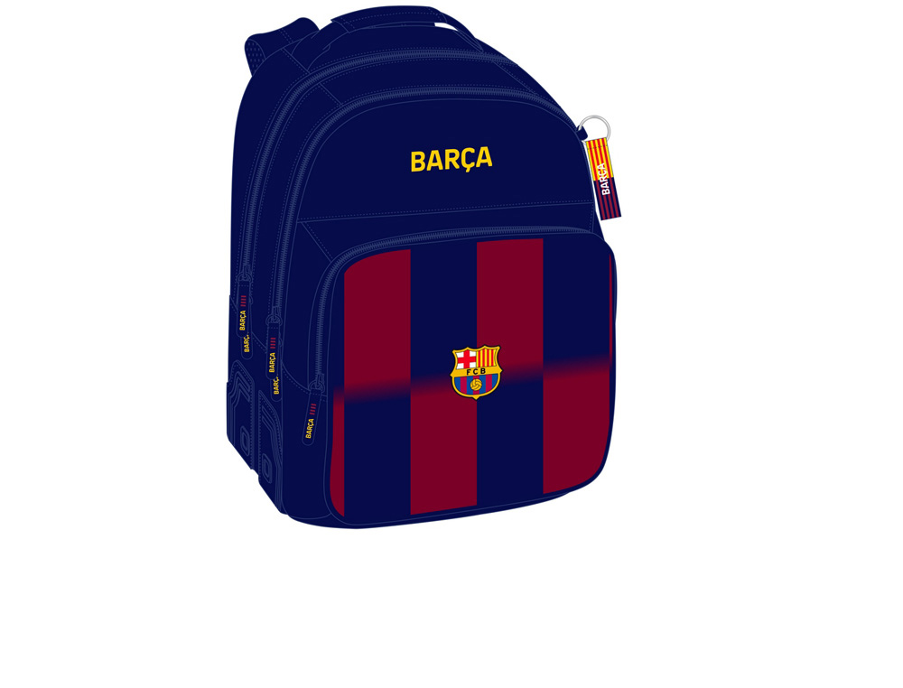 MOCHILA SAFTA DOBLE CON CANTONERAS ADAPTABLE A CARRO F.C. BARCELONA 1 EQUIPACION 25/26 420X320X150 MM