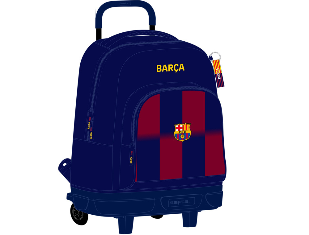 MOCHILA SAFTA GRANDE CON RUEDAS COMPACT EXTRAIBLE F.C. BARCELONA 1 EQUIPACION 25/26 450X330X220 MM
