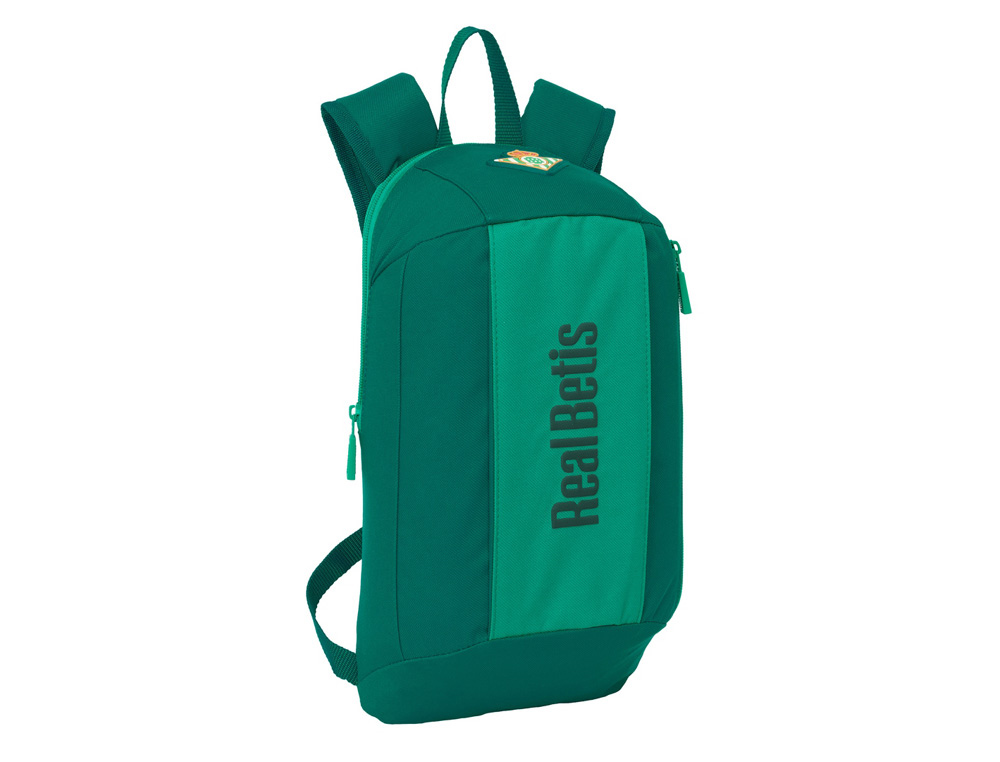 MINI MOCHILA SAFTA CON CREMALLERA VERTICAL RESISTENTE AL AGUA REAL BETIS 390X220X100 MM